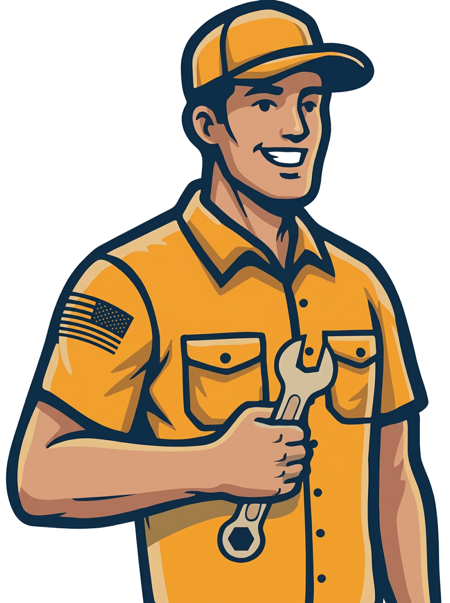 Rite-A-Way service technician mascot